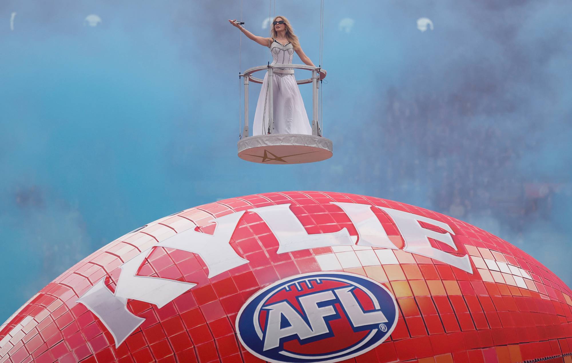 Kylie Minogue Brings Career-Spanning Show and Flying Finale to AFL Grand Final