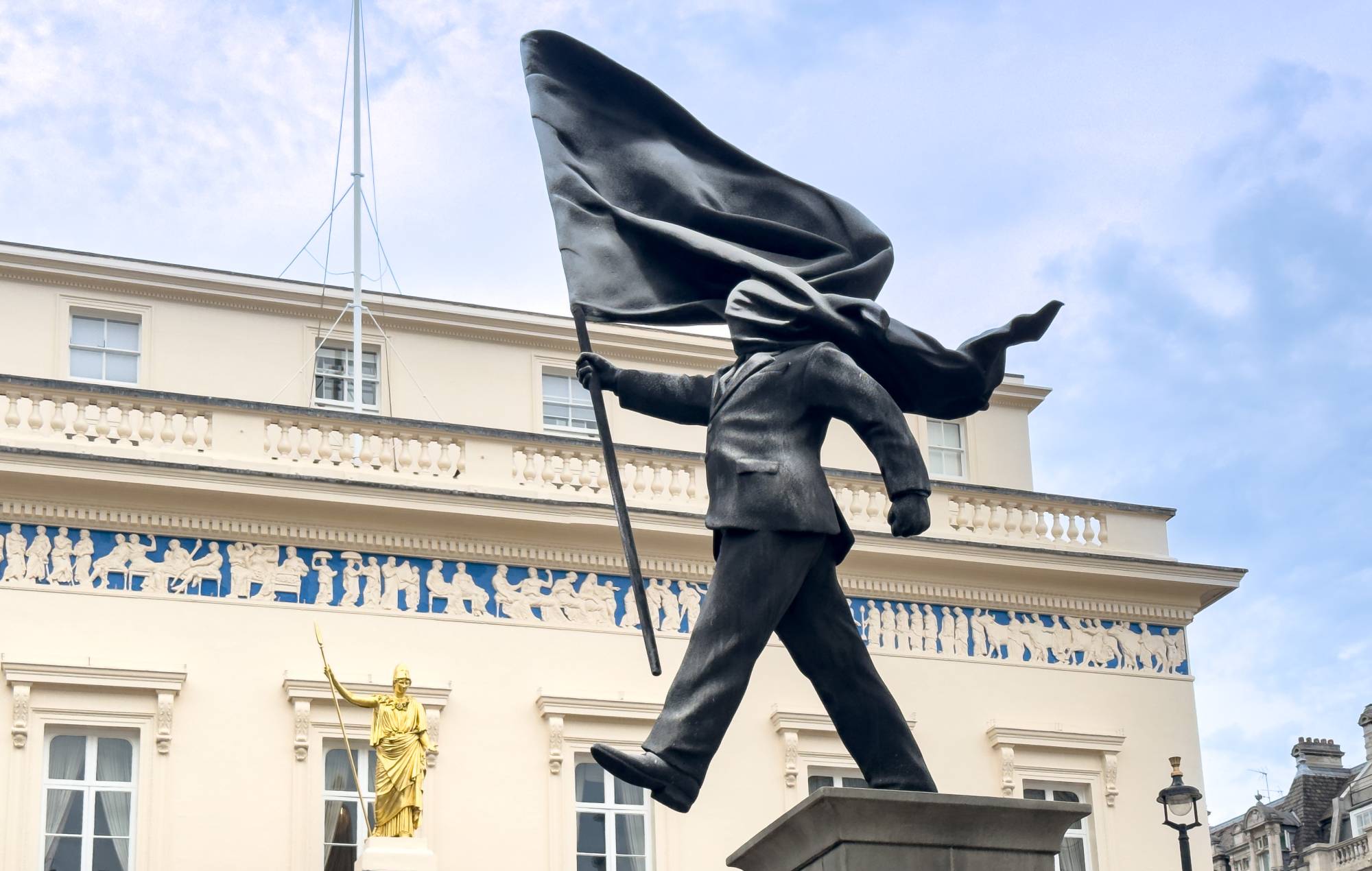 Westminster Council Considers Next Move for Banksy's Waterloo Place Flag Statue