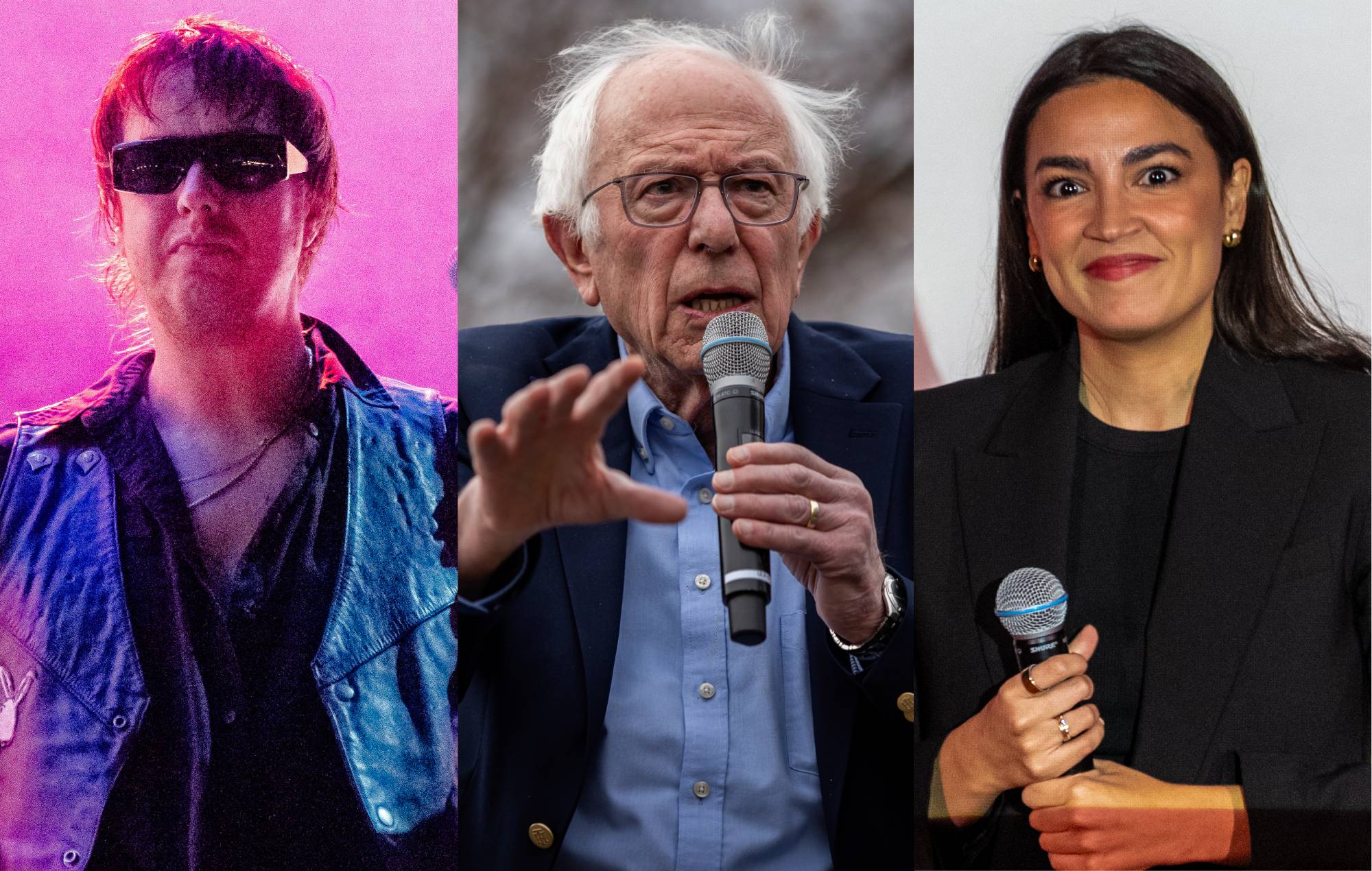 Bernie Sanders and Alexandria Ocasio-Cortez Introduce The Strokes at Massive Queens Homecoming Show