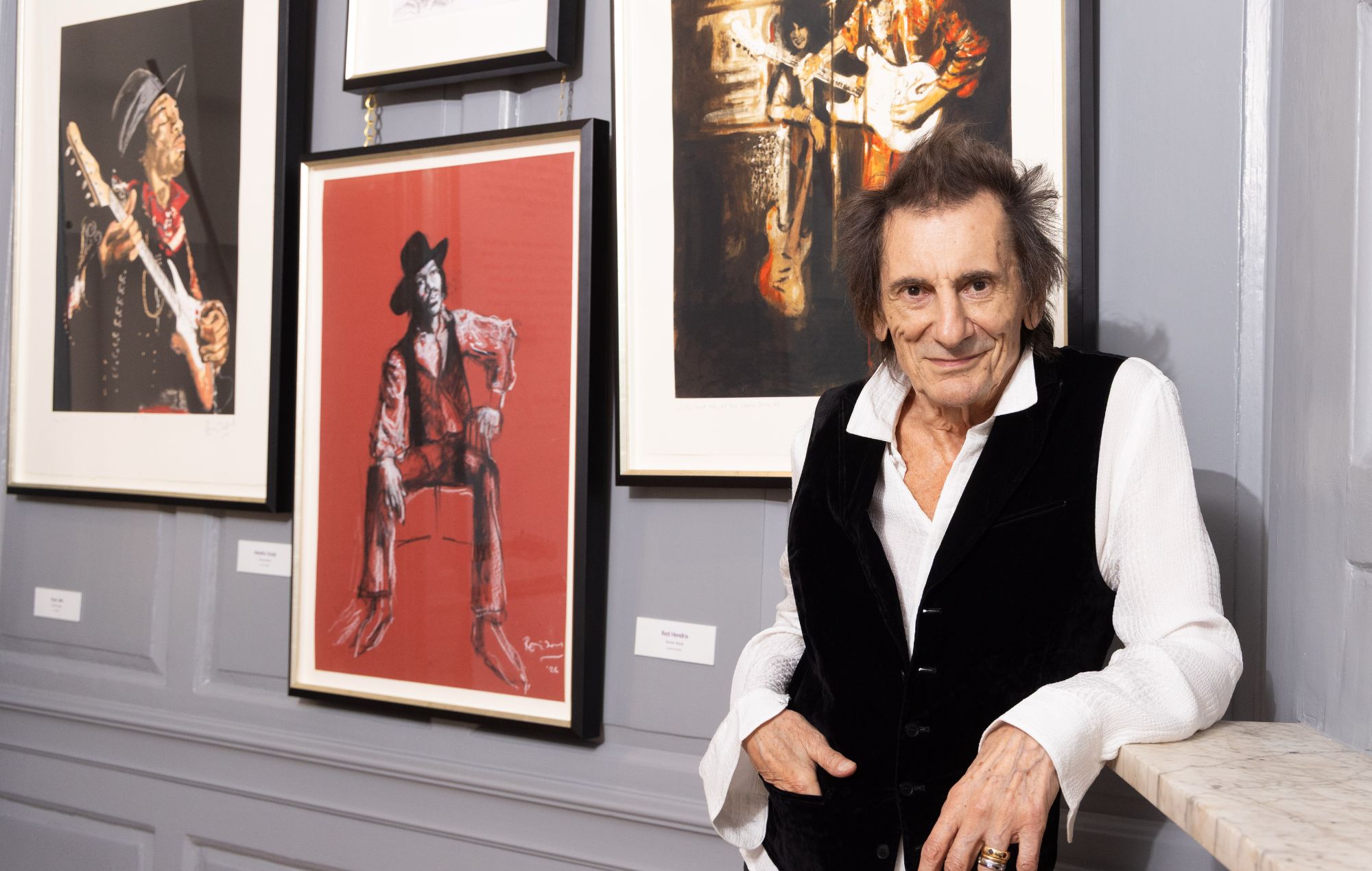 Ronnie Wood Unveils Jimi Hendrix Portraits in London Flat They Once Walked
